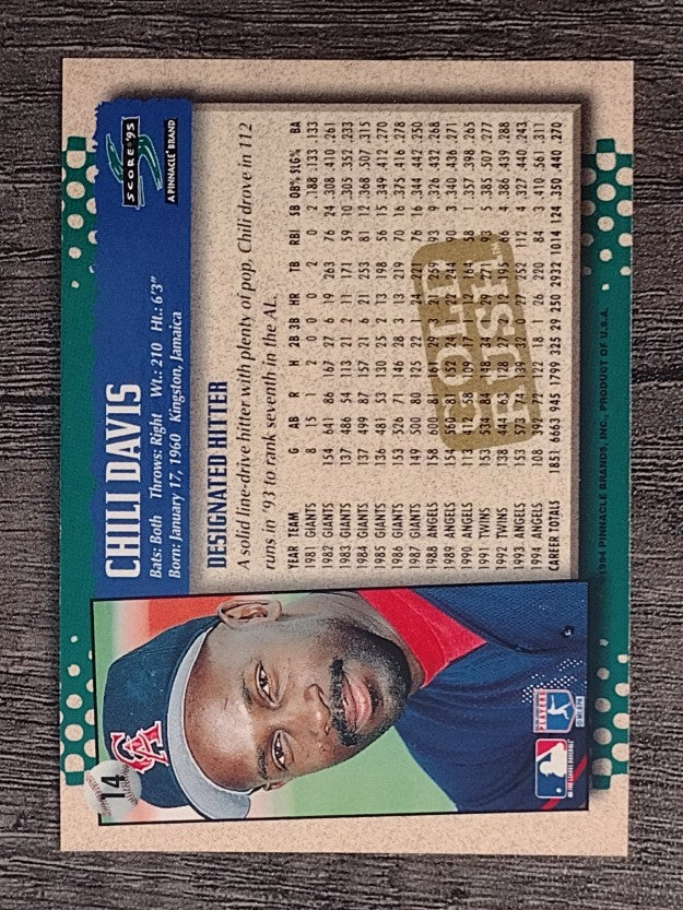 1995 Score Gold Rush #14 Chili Davis