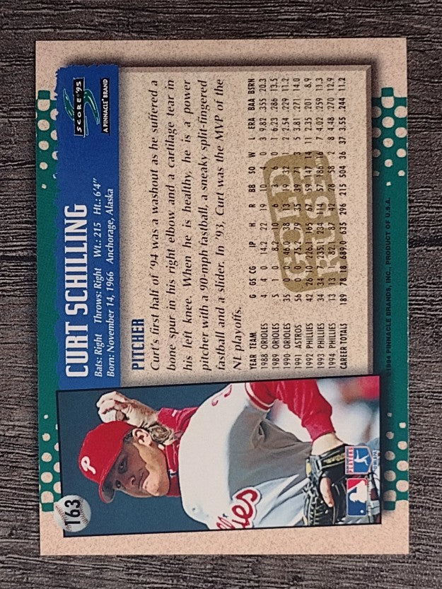 1995 Score Gold Rush #163 Curt Schilling