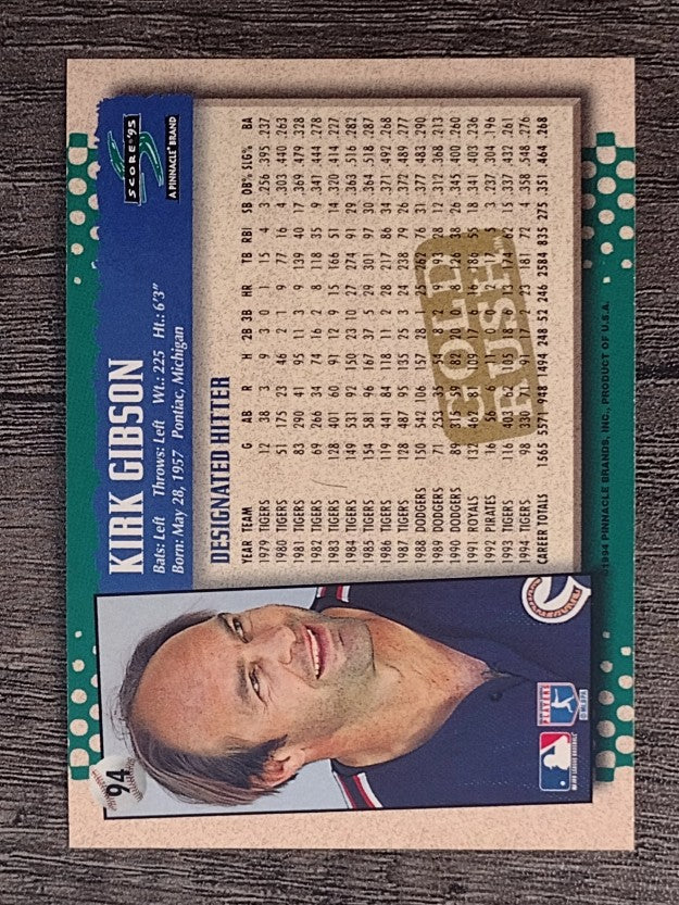 1995 Score Gold Rush #94 Kirk Gibson