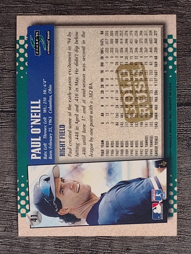 1995 Score Gold Rush #41 Paul O'Neill