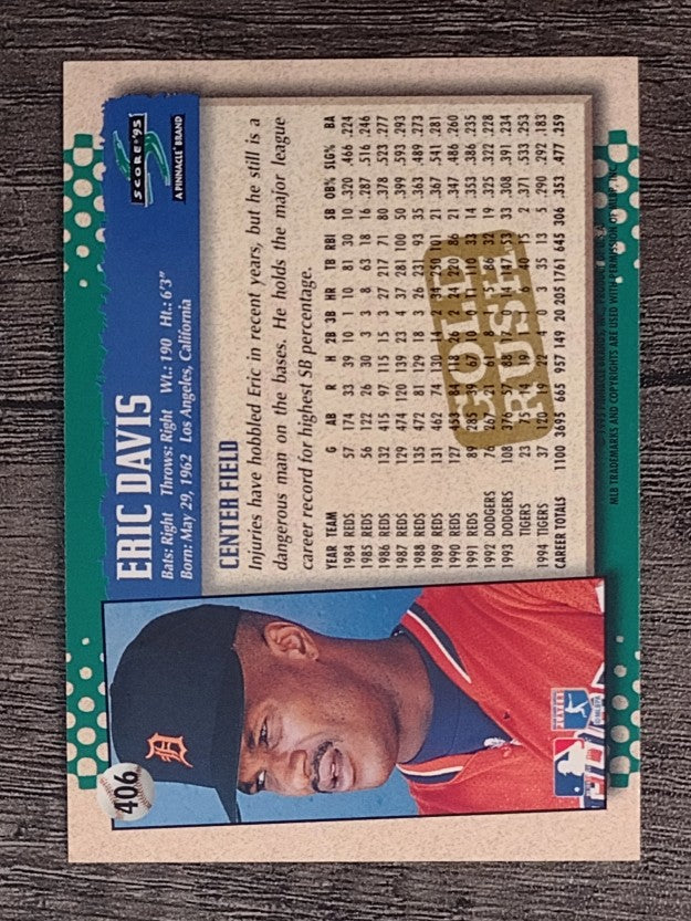 1995 Score Gold Rush #406 Eric Davis