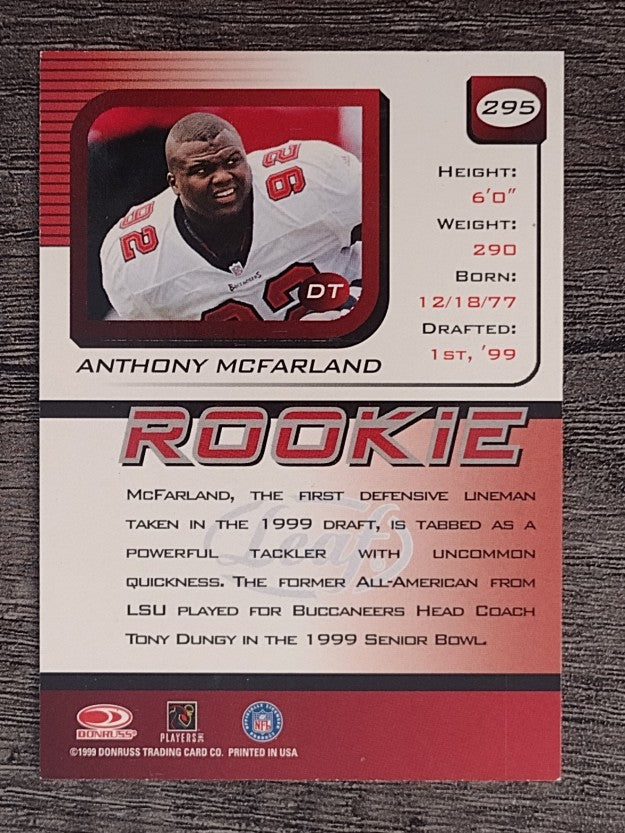 1999 Leaf Rookies and Stars #295 Anthony McFarland RC