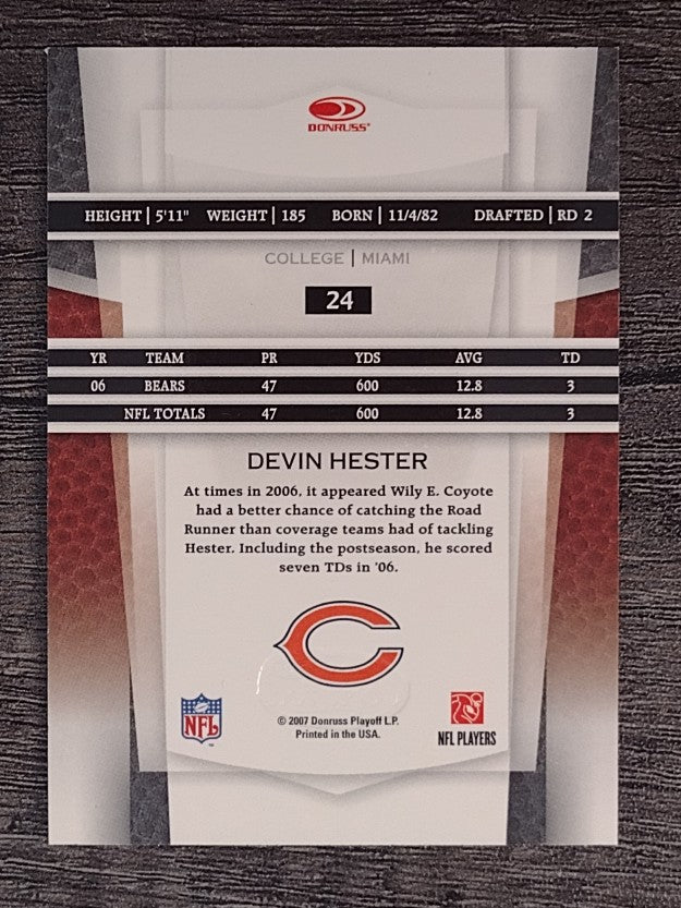 2007 Leaf Certified Materials #24 Devin Hester