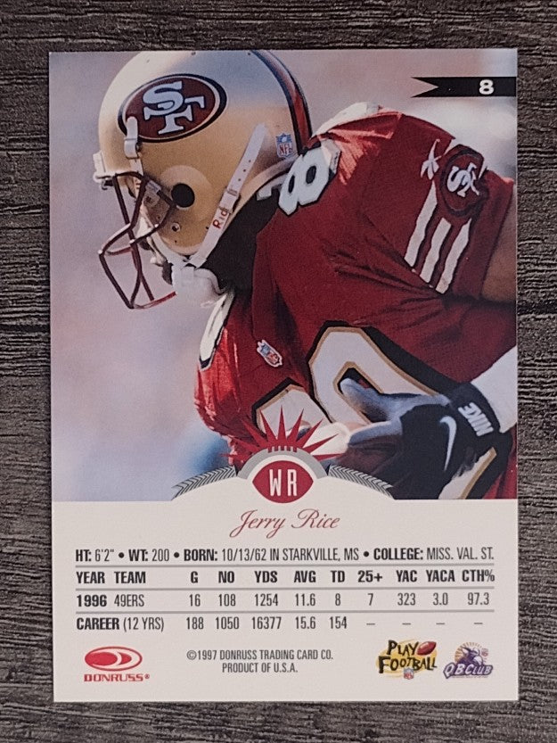 1997 Leaf #8 Jerry Rice