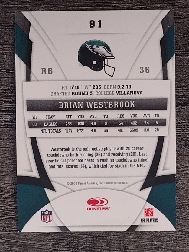 2009 Certified #91 Brian Westbrook