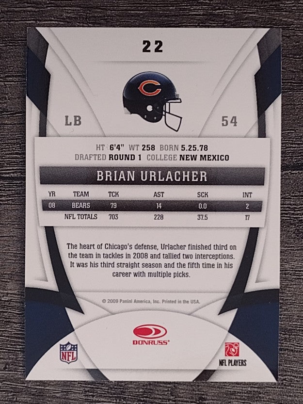 2009 Certified #22 Brian Urlacher