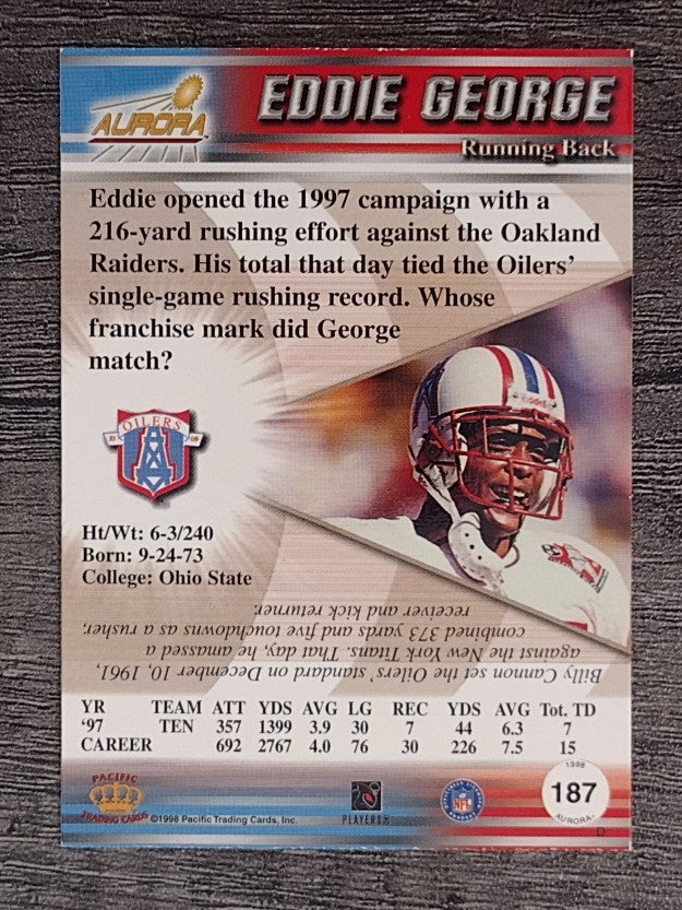 1998 Aurora #187 Eddie George