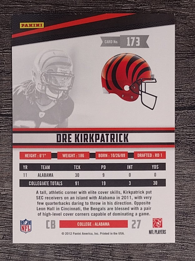 2012 Rookies and Stars #173 Dre Kirkpatrick RC