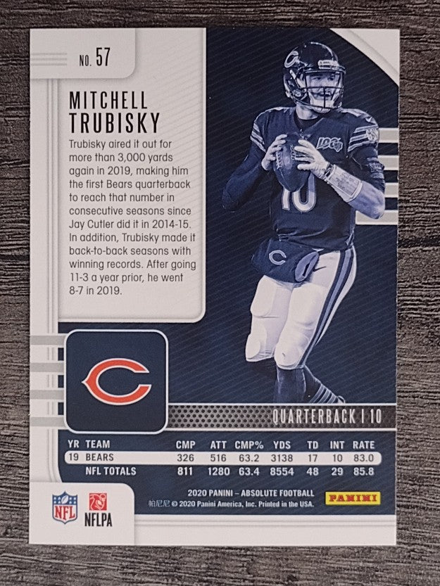 2020 Absolute Red #57 Mitchell Trubisky (NM)