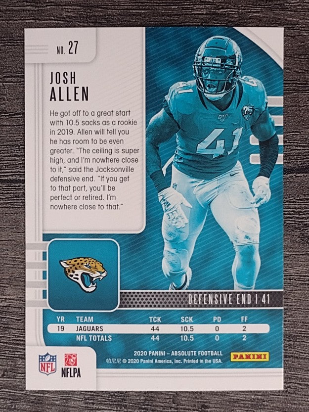 2020 Absolute Green #27 Josh Allen