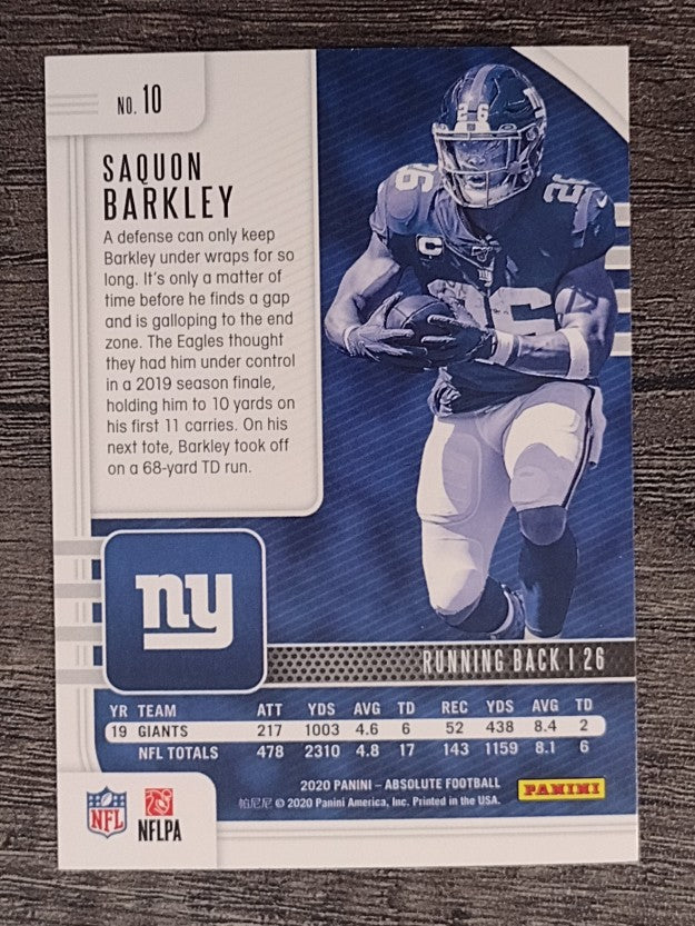 2020 Absolute Green #10 Saquon Barkley