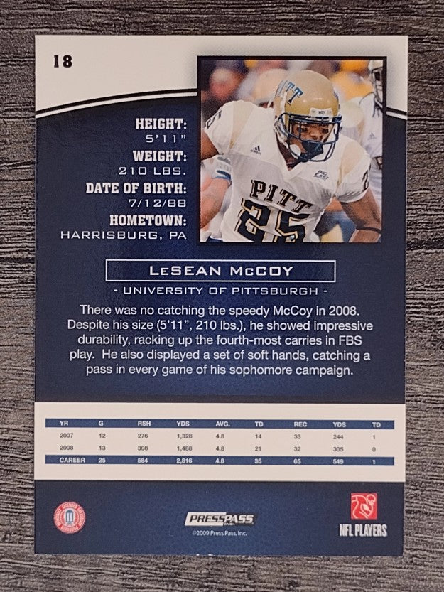 2009 Press Pass #18 LeSean McCoy