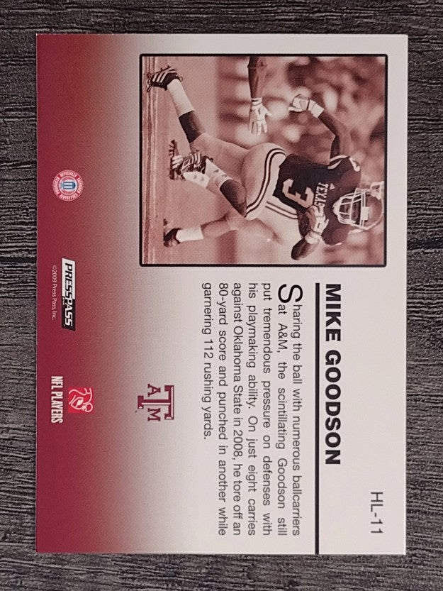 2009 Press Pass SE Headliners #HL11 Mike Goodson