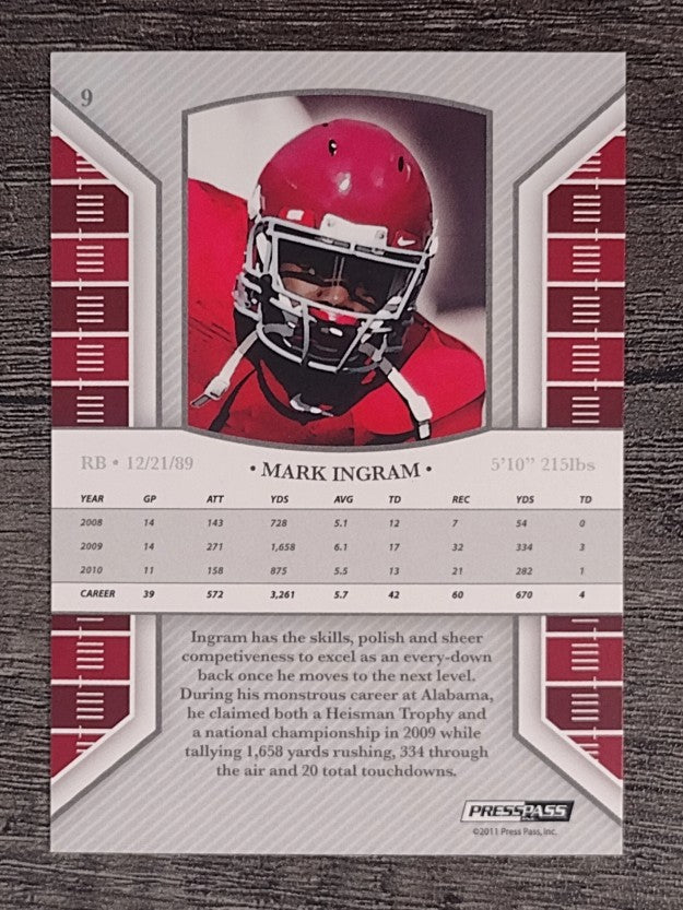 2011 Press Pass Legends #9 Mark Ingram