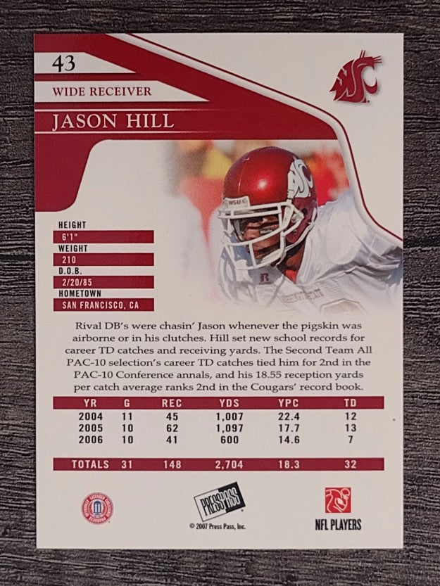 2007 Press Pass Reflectors Blue #43 Jason Hill
