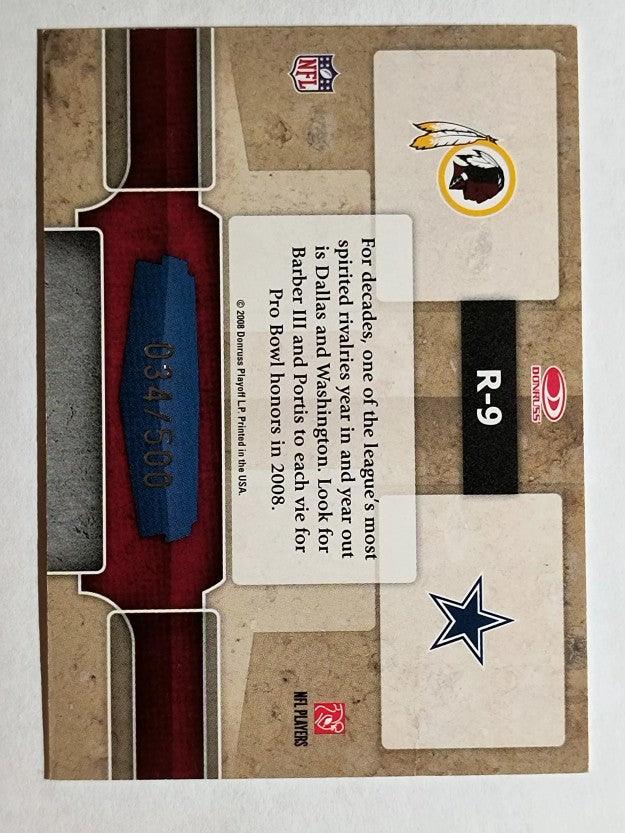 2008 Donruss Gridiron Gear Rivals Gold #9 Clinton Portis/Marion Barber