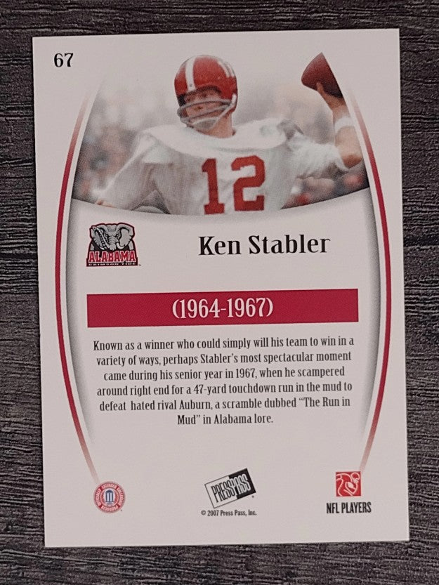 2007 Press Pass Legends #67 Ken Stabler