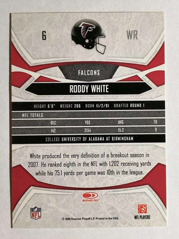2008 Donruss Gridiron Gear Silver Holofoil #6 Roddy White