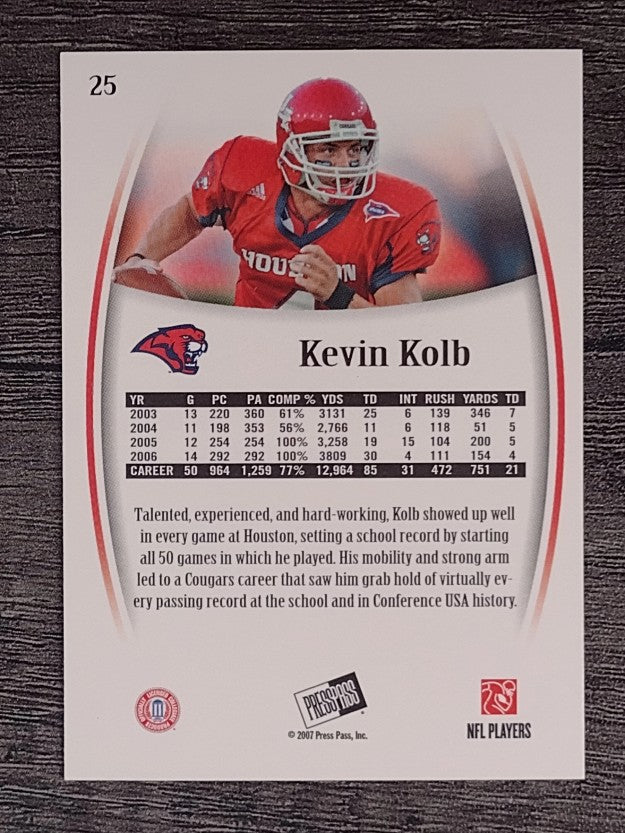 2007 Press Pass Legends #25 Kevin Kolb