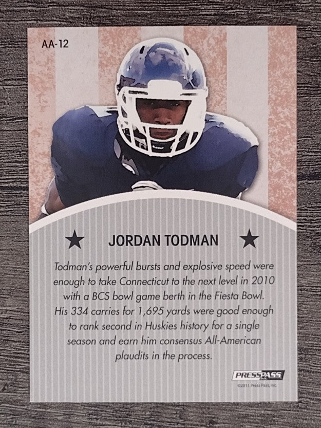 2011 Press Pass Legends All Americans #AA12 Jordan Todman