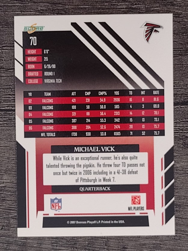 2007 Score Glossy #70 Michael Vick