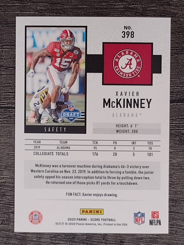 2020 Score #398 Xavier McKinney RC