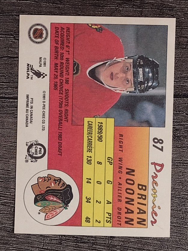 1990-91 OPC Premier #87 Brian Noonan