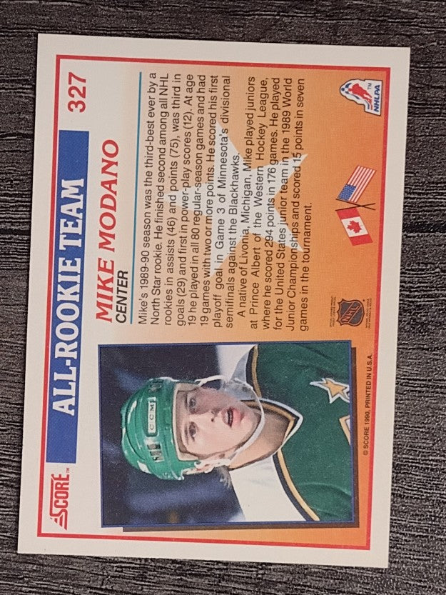 1990-91 Score #327 Mike Modano ART