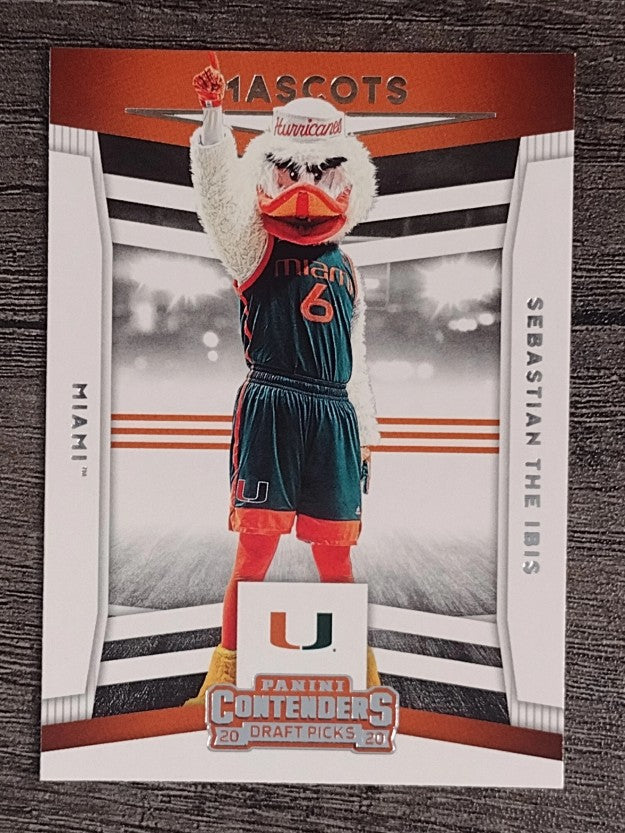 2020-21 Panini Contenders Draft Picks Mascots #7 Sebastian The Ibis