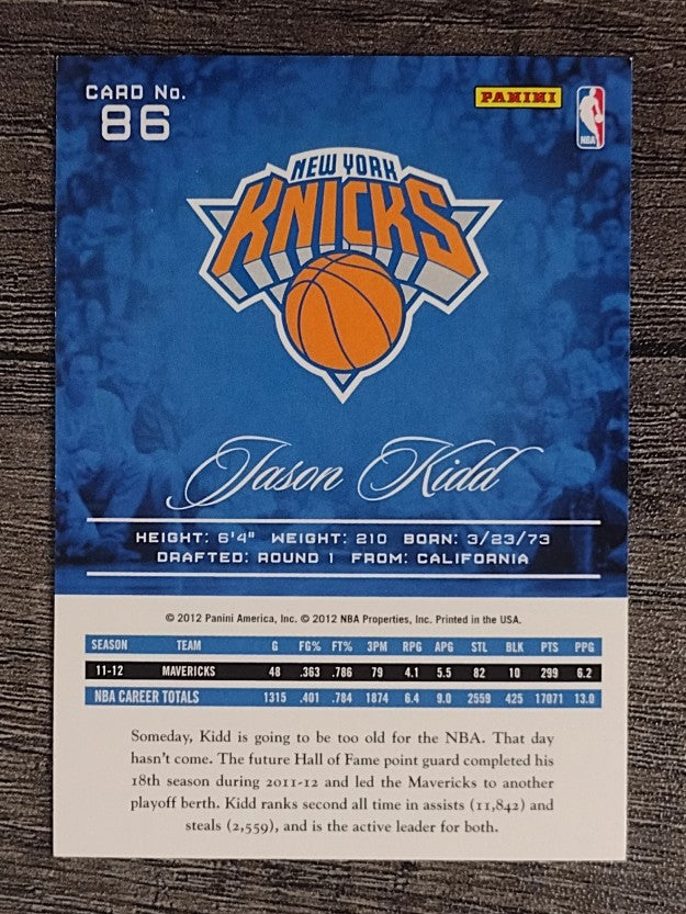 2012-13 Prestige #86 Jason Kidd