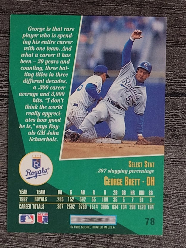 1993 Select #78 George Brett