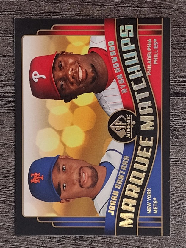 2008 SP Authentic Marquee Matchups #MM36 Johan Santana/Ryan Howard