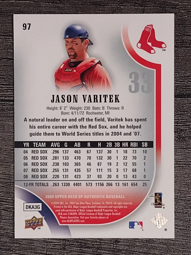2009 SP Authentic #97 Jason Varitek