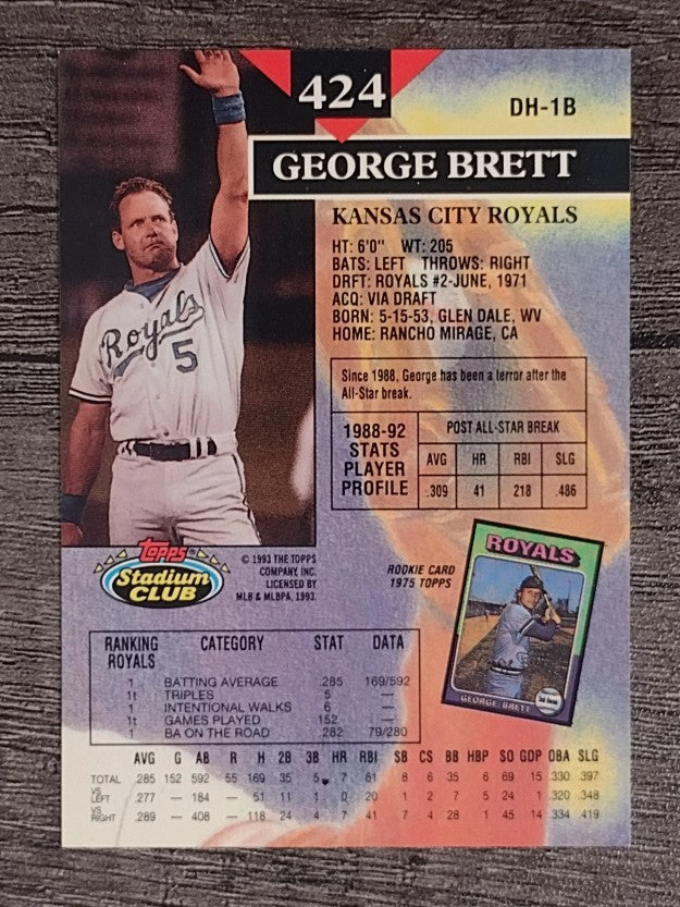 1993 Stadium Club #424 George Brett