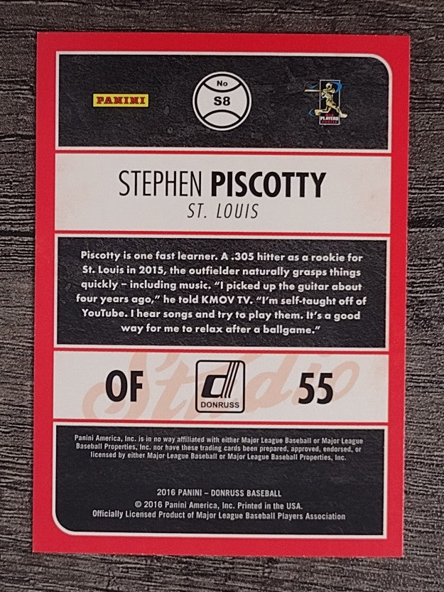 2016 Donruss Studio #S8 Stephen Piscotty