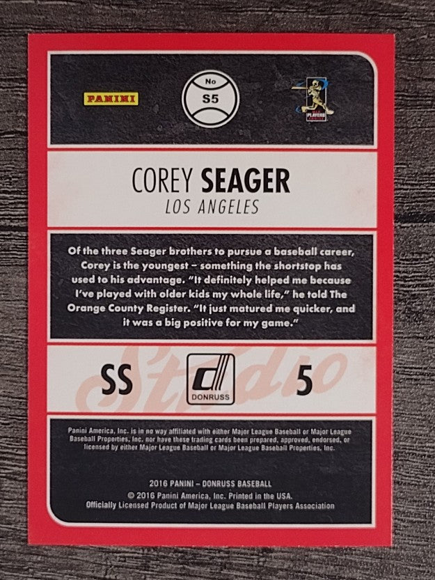 2016 Donruss Studio #S5 Corey Seager