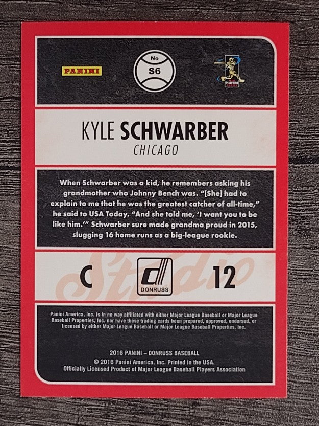 2016 Donruss Studio #S6 Kyle Schwarber