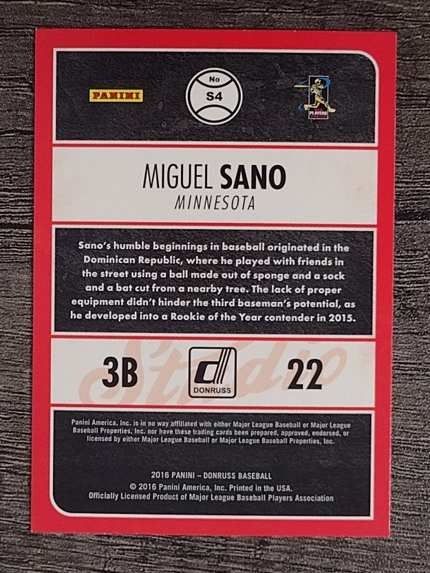 2016 Donruss Studio #S4 Miguel Sano