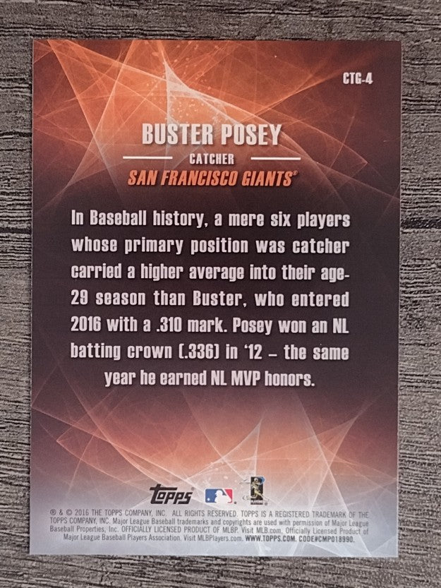 2016 Topps Changing of the Guard #CTG4 Buster Posey
