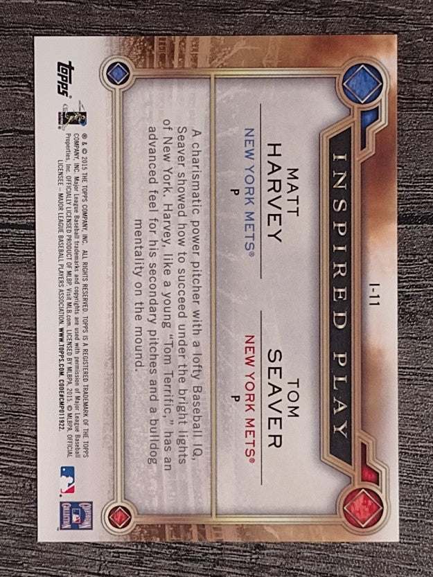 2015 Topps Inspired Play #I11 Tom Seaver/Matt Harvey