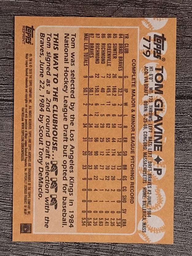 2018 Topps Archives Rookie History #779 Tom Glavine