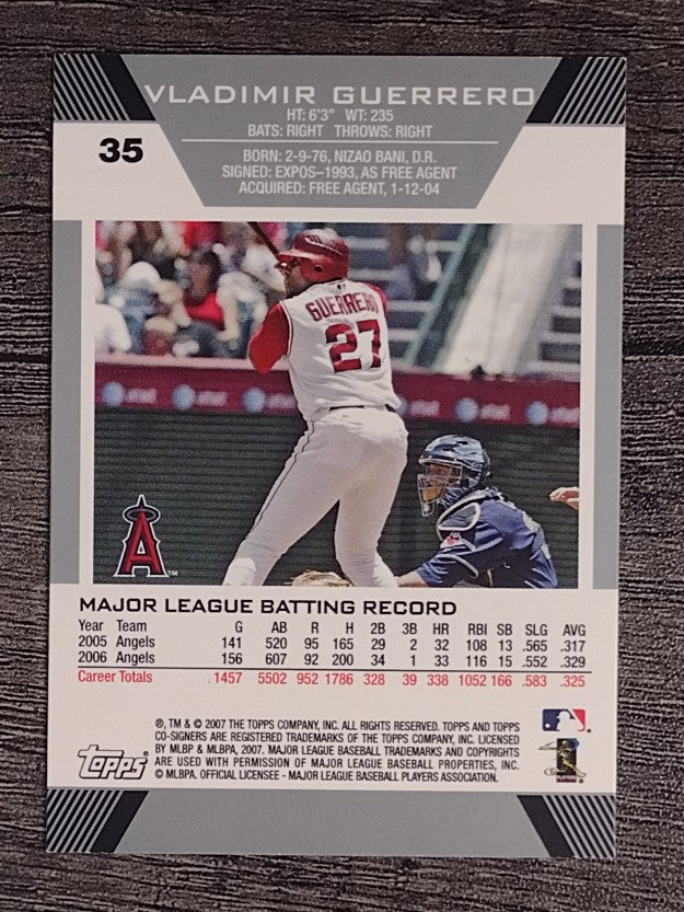 2007 Topps Co-Signers #35 Vladimir Guerrero