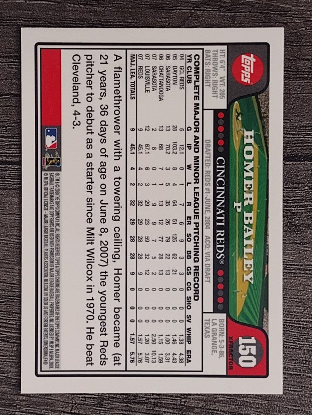 2008 Topps Chrome X-Fractors #150 Homer Bailey