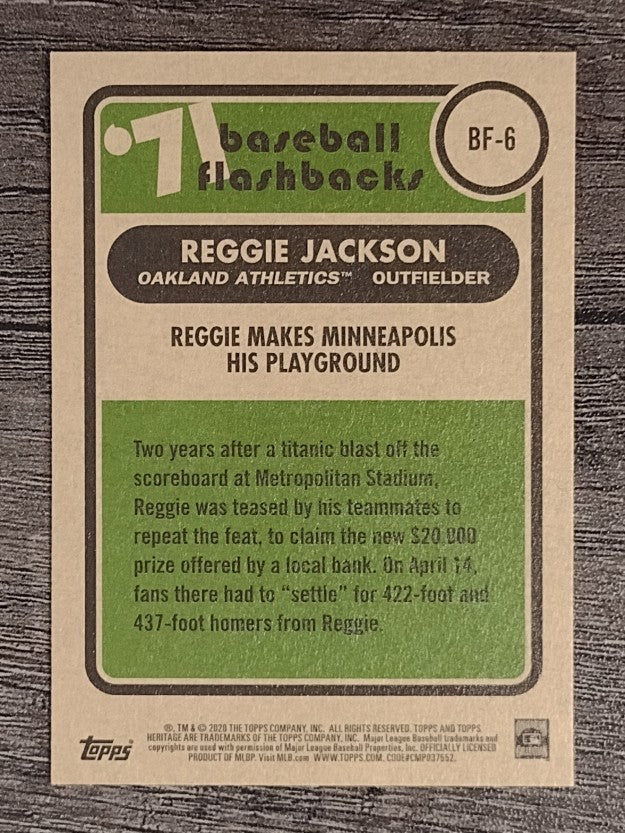 2020 Topps Heritage Baseball Flashbacks #BF6 Reggie Jackson