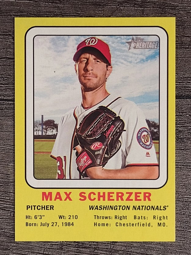 2018 Topps Heritage '69 Collector Cards #69CCMS Max Scherzer (NM)