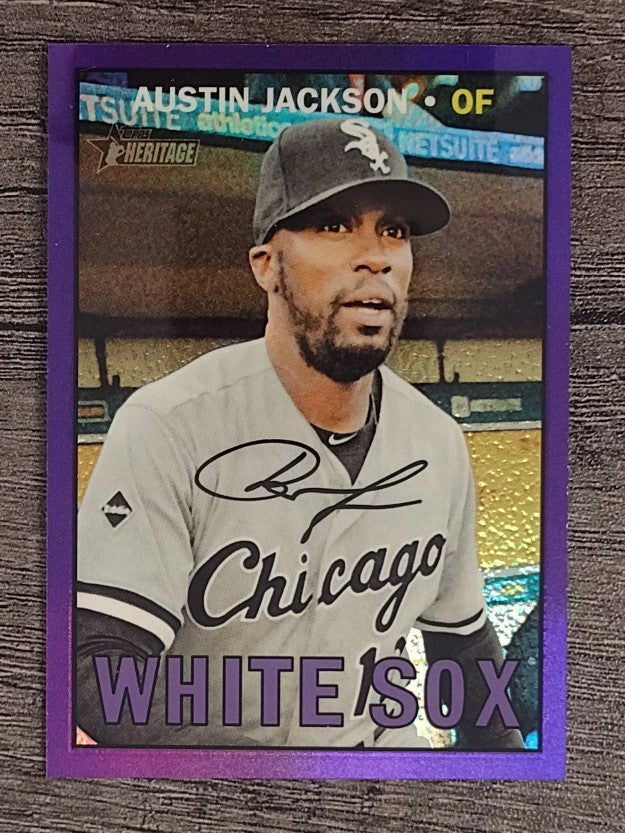 2016 Topps Heritage Chrome Purple Refractors #THC511 Austin Jackson