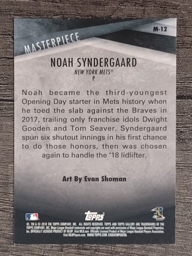 2018 Topps Gallery Masterpiece #M12 Noah Syndergaard
