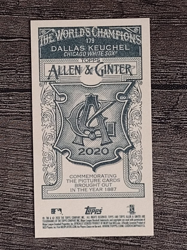 2020 Topps Allen and Ginter Mini A and G Back #179 Dallas Keuchel