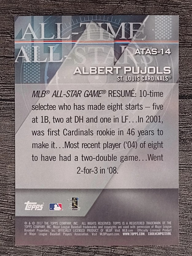 2017 Topps All Time All Stars #ATAS14 Albert Pujols