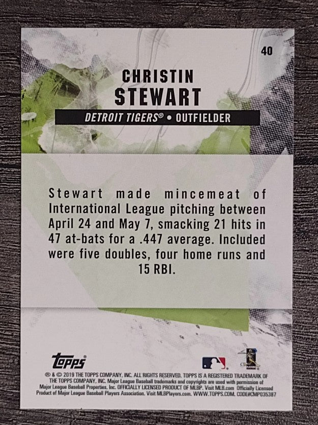 2019 Topps Fire #40 Christin Stewart RC